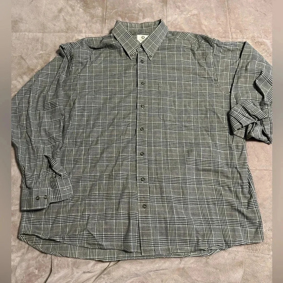 Viyella Wool Blend Button Down Men’s Size XXL Houndstooth Dress Shirt - Picture 1 of 6